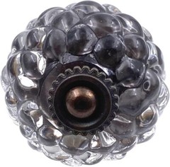5: Clear Faceted Textured Glass Antique VTG Cabinet Knob kitchen bathroom pull