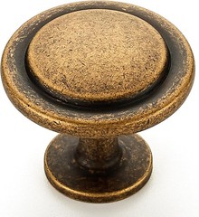 30 Antique Brass Round Kitchen Cabinet Knobs – Modern Pulls for Dresser Drawers