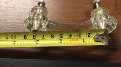 2 Crystal CLEAR Glass Cabinet Pulls Drawer Handles Hardware Victorian Style