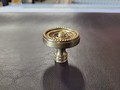 Belwith Keeler 1.5 IN CABINET KNOB ANTIQUE BRASS Finish Beaded Design