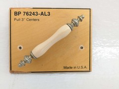 Vintage Amerock BP76243-AL3 Brass 3″cc Cabinet Bar Pull Handle w/ Almond Center