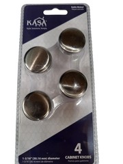 KasaWare 1-3/16 In. Dia. Satin Nickel Cabinet Knob 4-Pack K997SN-4 Hardware