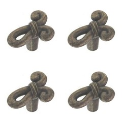 4 Pack Amerock BP19250-R2 Weathered Brass 1 5/8″ Cyprus Knot Cabinet Knob Pulls