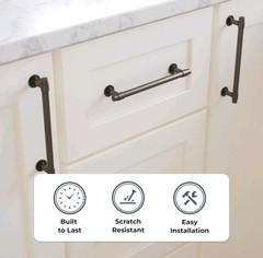 Franklin Brass Francisco 5-Pack Cabinet Handles 5-1/16″ Hole Center Pulls Bronze