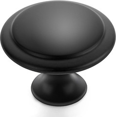 40 Pack Matte Black Kitchen Cabinet Knobs 1-1/4 Inch round Drawer Pulls Flat Bla