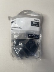 Reliabilt Cabinet Hinge 3/8-in Inset Black Finish 10 Ct New