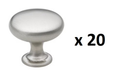 *2 10-PACKS* GlideRite 1-1/8 in. Satin Nickel Classic Round Cabinet Knob 5411-SN