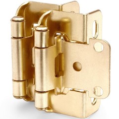 20 Pack 1/2″ Overlay Brushed Gold Cabinet Hinges for Cabint Doors (10 Pairs) …