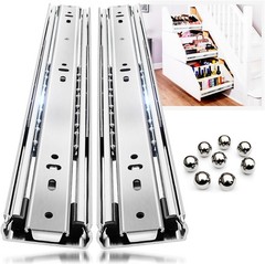 1/5/10 Pairs Soft Close Ball Bearing Drawer Slides Full Extension 100LB 10″–24″