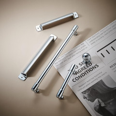 20 Pack Polished Chrome Cabinet Pulls 5 Inch(128Mm) Hole Center Solid Chrome Dra