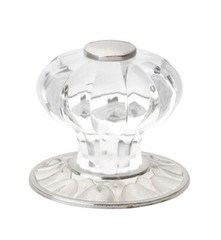 9 Pack GlideRite 1-1/4″ Clear Melon Knob Satin Nickel Backplate 235140-SN