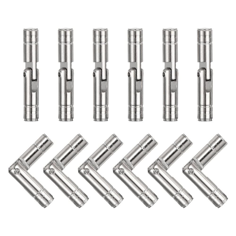 uxcell 12Pcs Invisible Brass Barrel Hinge, 30x5mm Concealed Hinges,