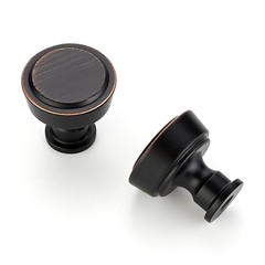 30 Pack Oil Rubbed Bronze Kitchen Cabinet Knobs Single Hole Round Dresser Kno…