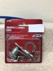 Chrome Silver Zinc Cabinet/Drawer Lock