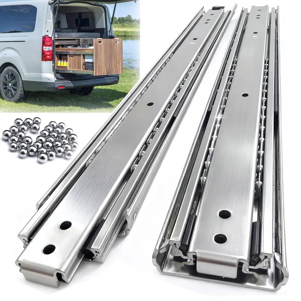 Thickened 200Lbs Heavy Duty Drawer Slides 1 Pair 10 12 14 16 18 20 22 24 32 4…