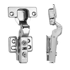 2 Pairs Half Overlay Cabinet Hinge Fit for Frameless Cabinet European Style