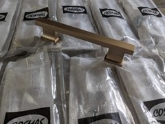 10 Pack 702-96 Brushed Gold Color Contemporary Cabinet Hardware Handle Pull New