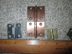 Lot of 8 assorted hinges