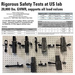 79634 Keyed Alike 5/8″ Trailer Hitch Lock Set with Extra Long 3-1/4″ Span,