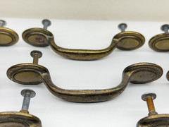 (12) Vintage KBC Keeler Brass Drawer Pull Handles Mid-Century Cabinet 4.5” READ