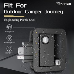 TrampgiK RV Door Lock Set for RV Camper Travel Trailer Black 7/8Inch All Keyed