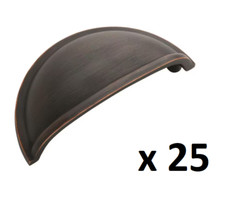*25* Amerock 3 in. (76 mm) Traditional Oil-Rubbed Bronze Cabinet Cup Pull