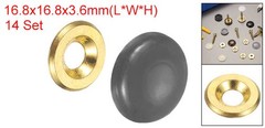 14Pcs, 16.8mm Decorative Caps Cover Nails Zinc Alloy Screw Covers Caps Grey