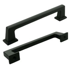 Solid Matte Black Square Cabinet Door Handles Pulls Knobs Kitchen Bath Drawer