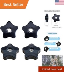 4 Count Star Knobs Set, 3/8-16 Threads – Essential for Workshop & DIY Projects