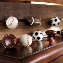 5 Pack Team Collection Soccer Sport Cabinet Hardware Drawer Door Knob 1-1/4″