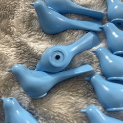 Set Of 18 Zinc Alloy Wall Hook Cabinet Knob Bird Blue , Used
