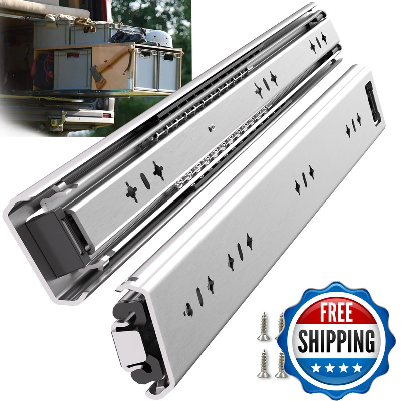 Tp-Laie 1 Pair 260 Lbs Heavy Duty Drawer Slides 12 14 16 18 20 22 24 26 28 30