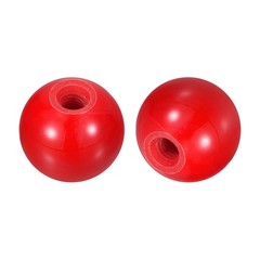 3Pcs M8 Phenolic Thread 40mm Dia Threaded Ball Knobs for Machine Handle, Red