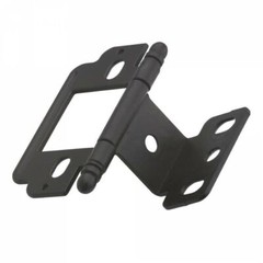 Amerock PK3175TBFB Black Functional Full Inset Wrap Around Cabinet Door Hinge
