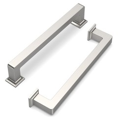 Brushed Nickel Cabinet Handles Pulls Zinc Alloy Silver 5 In 10 Pack