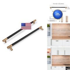 COTYKILEY 10 Pack 12.5in (320mm) Matte Black & Champagne Bronze Knurled Cabinet