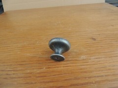 5 New Dark Wrought Iron Drawer/Door Round Knobs Cabinet Hardware