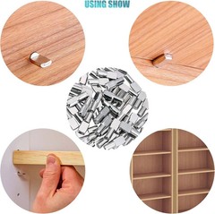 100-Pcs Shelf Pins Pegs5Mm Spoon Shape Nickel Plated Shelf Support Bookshelf