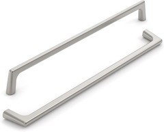 6-pk Cabinet Handles / Drawer Pulls, Sleek Modern Brushed Satin Nickel 12.6″ C–C