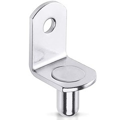 40 Pcs L-Shaped Nickel Plated Shelf Support Pegs – 5mm Durable Steel Pins