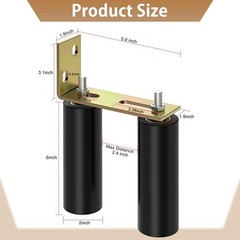 ForoGore 2 Pack 6″ Slide Gate Guide Roller with L-Bracket Universal Sliding G…