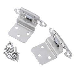 10/20/30 PCS 3/8″ Kitchen Door Cabinet Hinges Self Closing Inset Face Mount US