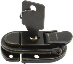Antique Bronze Vintage Hasp Lock Latch Buckle with Screws for Jewelry Wooden Box