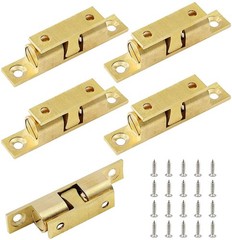 5Pcs 2.75″/ 70mm Double Ball Tension Roller Catch Latch, Solid Brass Hardware…