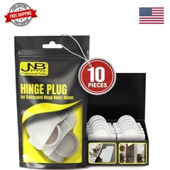 Hinge Plug 10pcs, 35mm – Strong Cover for Wood Holes, Door Cabinet Hole Cover…