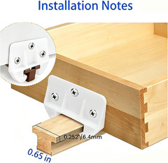 10 Pcs Plastic Drawer Guides Drawer Track Guides Drawer Rail [White] | for Dress
