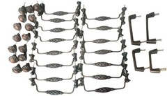 15 Bird Cage Knobs and 15 7 Inch Pulls Oil Rubbed Bronze and Copper Finish + 4