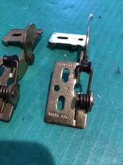 Lot of 2 Youngdale Hinge Cabinet Door Gold Finish #5 Knife Hinge Self Closing