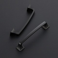 10 PCS 5 Inch Solid Square Foot Arch Matte Black Cabinet Drawer Handles