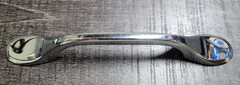 Lot of 10 Chrome Spoon‑Foot Cabinet Knob Pulls – Silver 5″ – Used